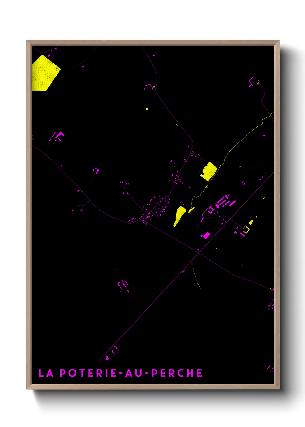 Une affiche de carte sur La Poterie-au-Perche