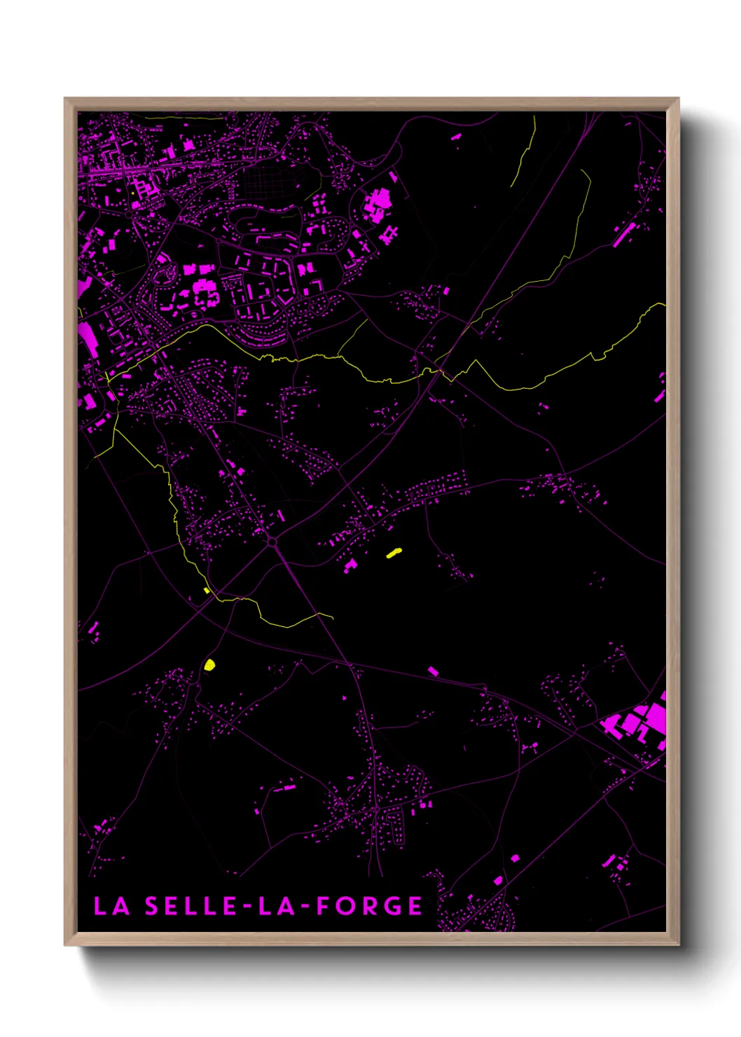 Une affiche de carte sur La Selle-la-Forge