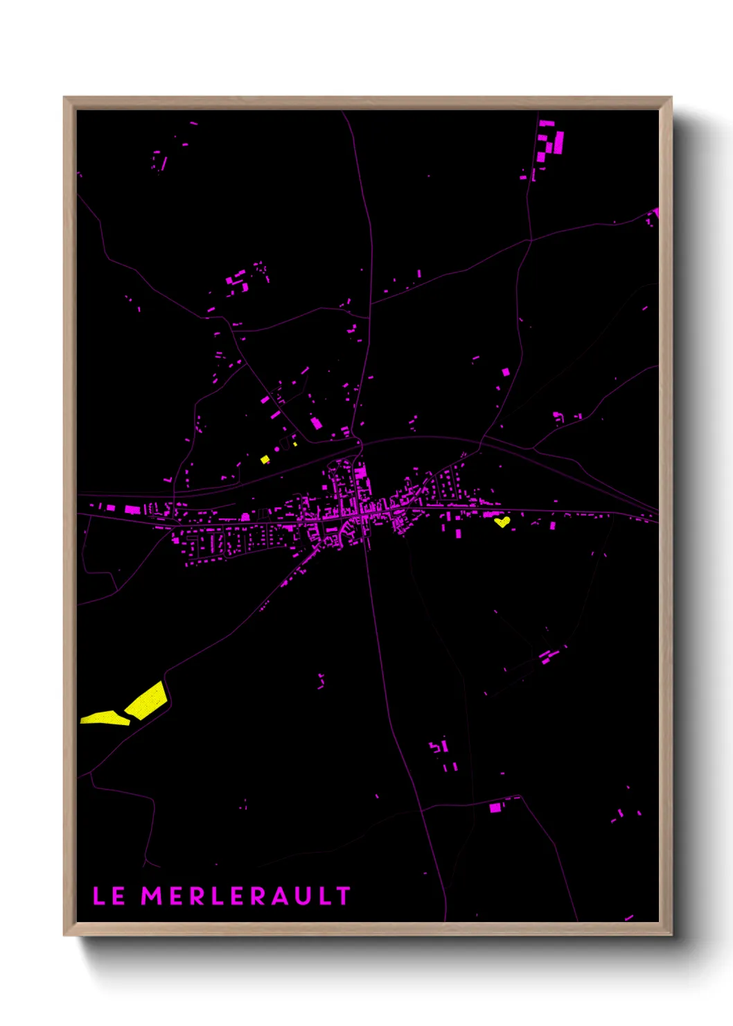 Une affiche de carte sur Le Merlerault