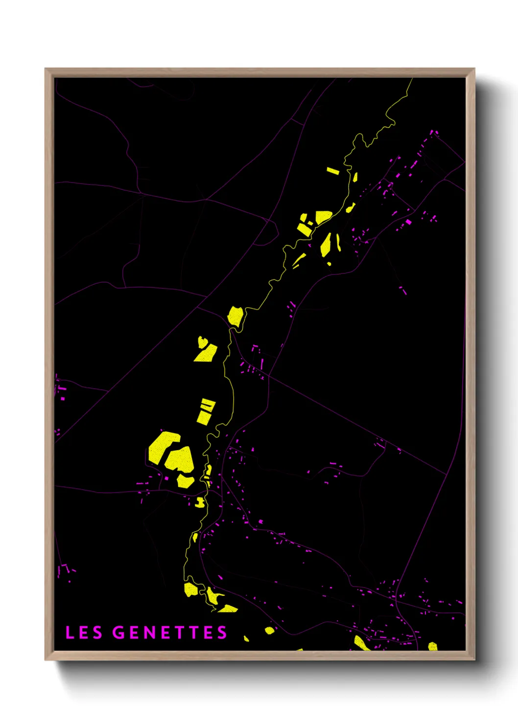 Une affiche de carte sur Les Genettes