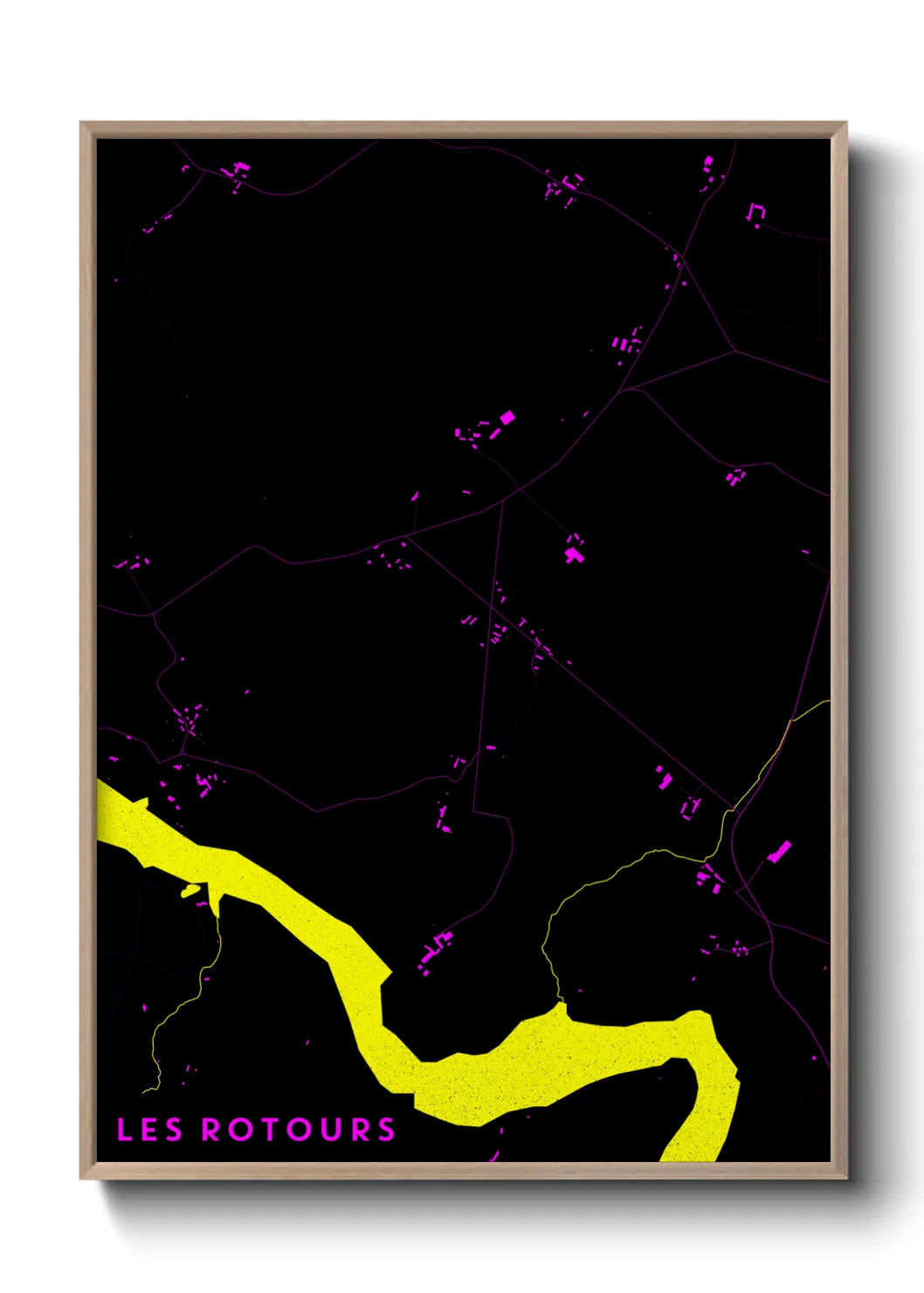 Une affiche de carte sur Les Rotours