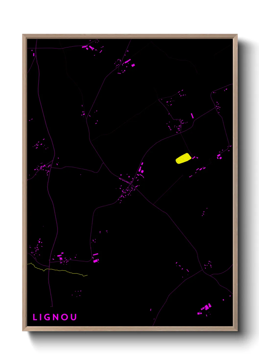 Une affiche de carte sur Lignou