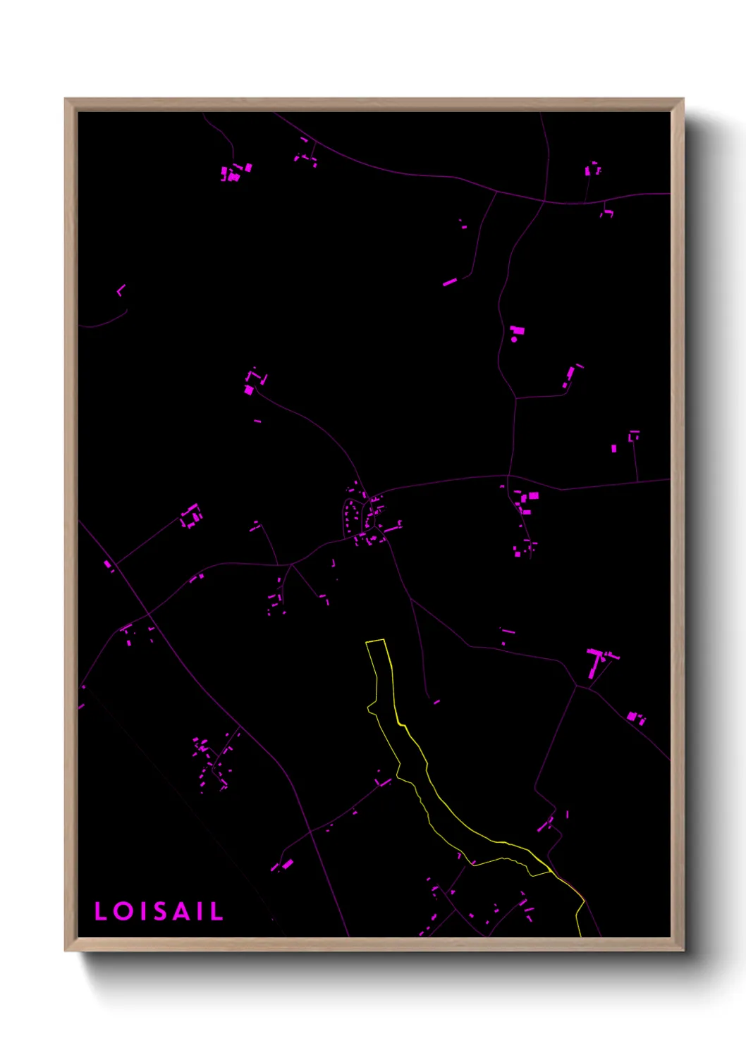 Une affiche de carte sur Loisail