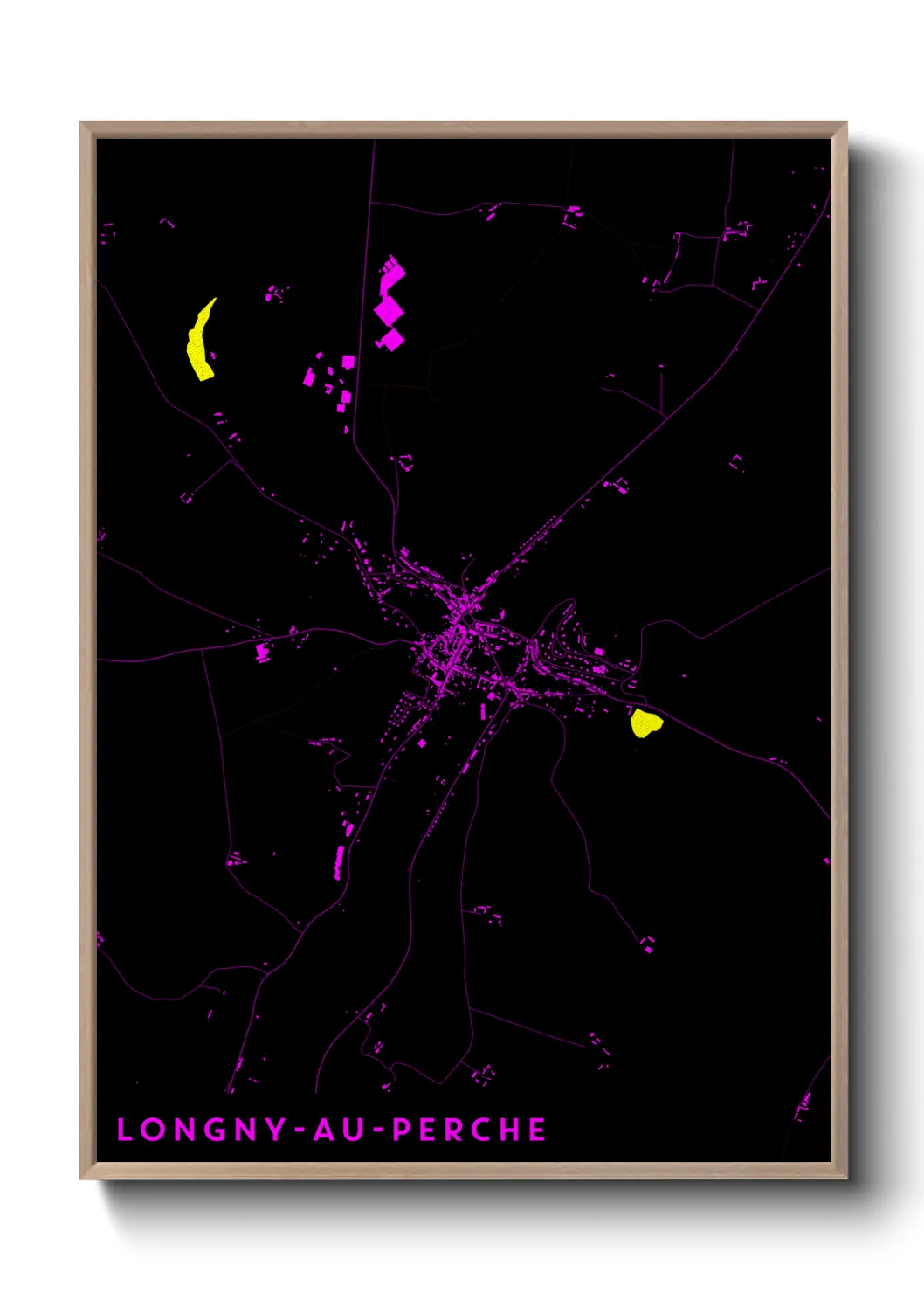 Une affiche de carte sur Longny-au-Perche