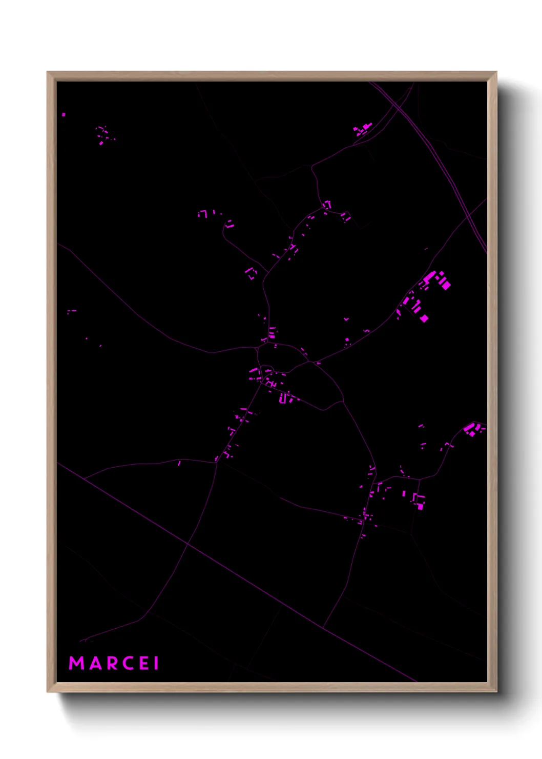 Une affiche de carte sur Marcei