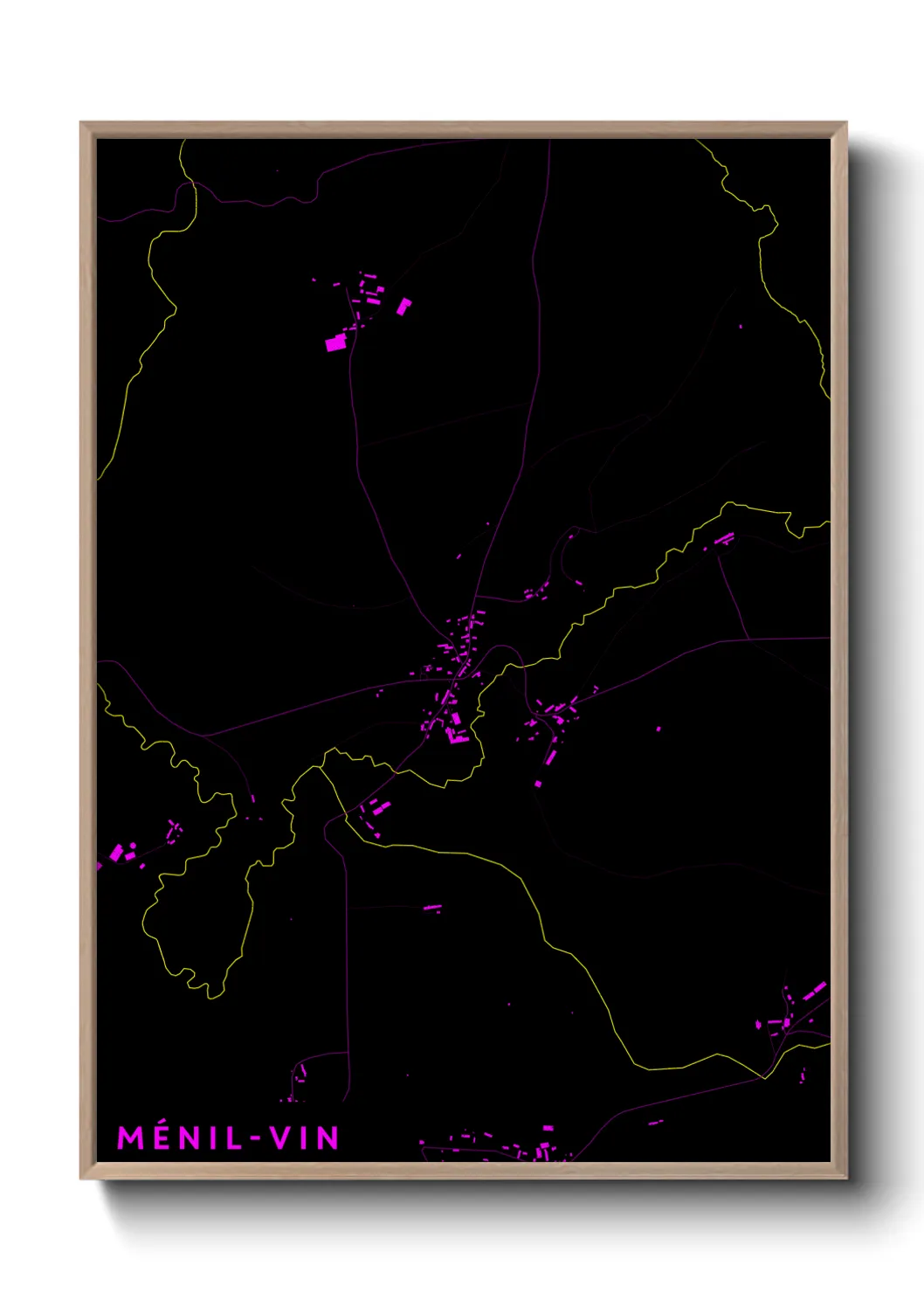 Une affiche de carte sur Ménil-Vin