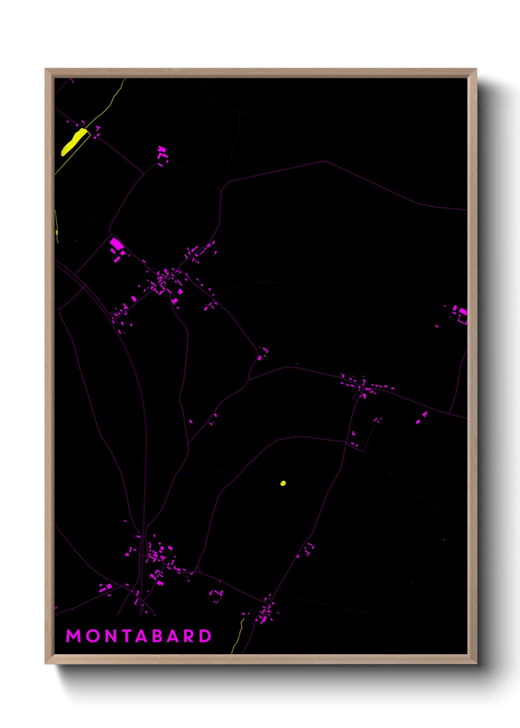 Une affiche de carte sur Montabard