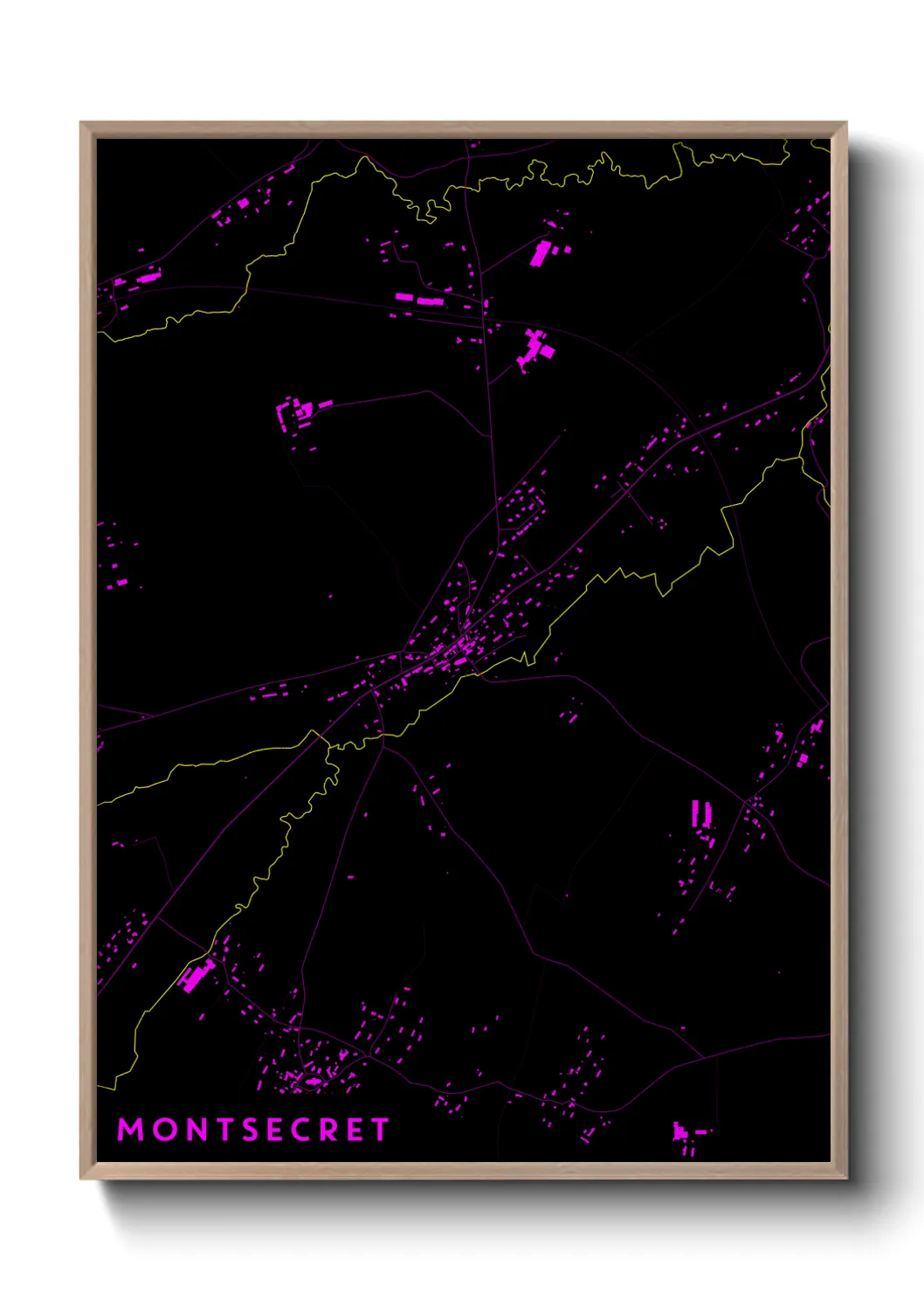 Une affiche de carte sur Montsecret