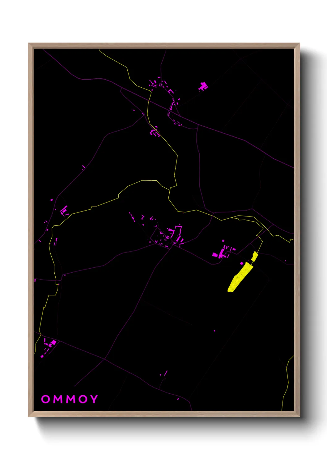 Une affiche de carte sur Ommoy