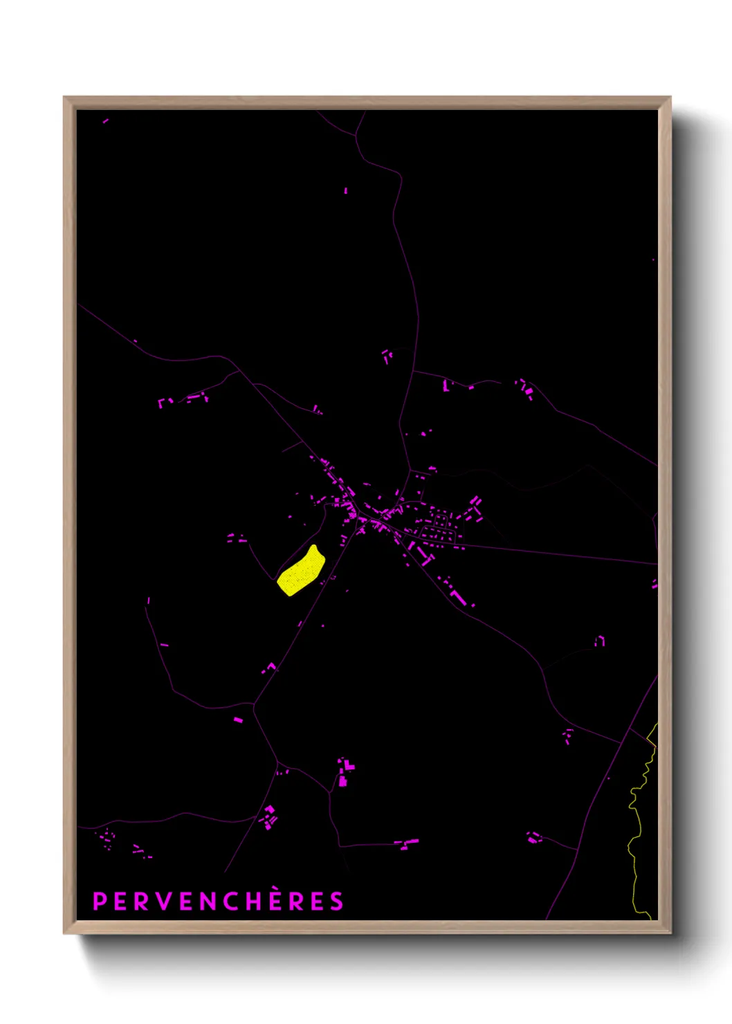 Une affiche de carte sur Pervenchères