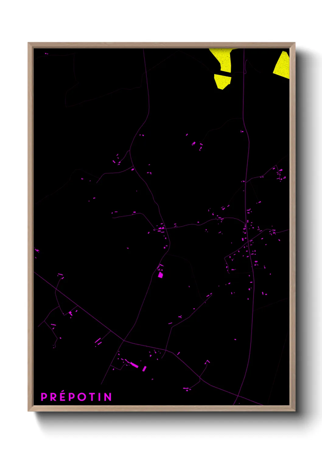Une affiche de carte sur Prépotin