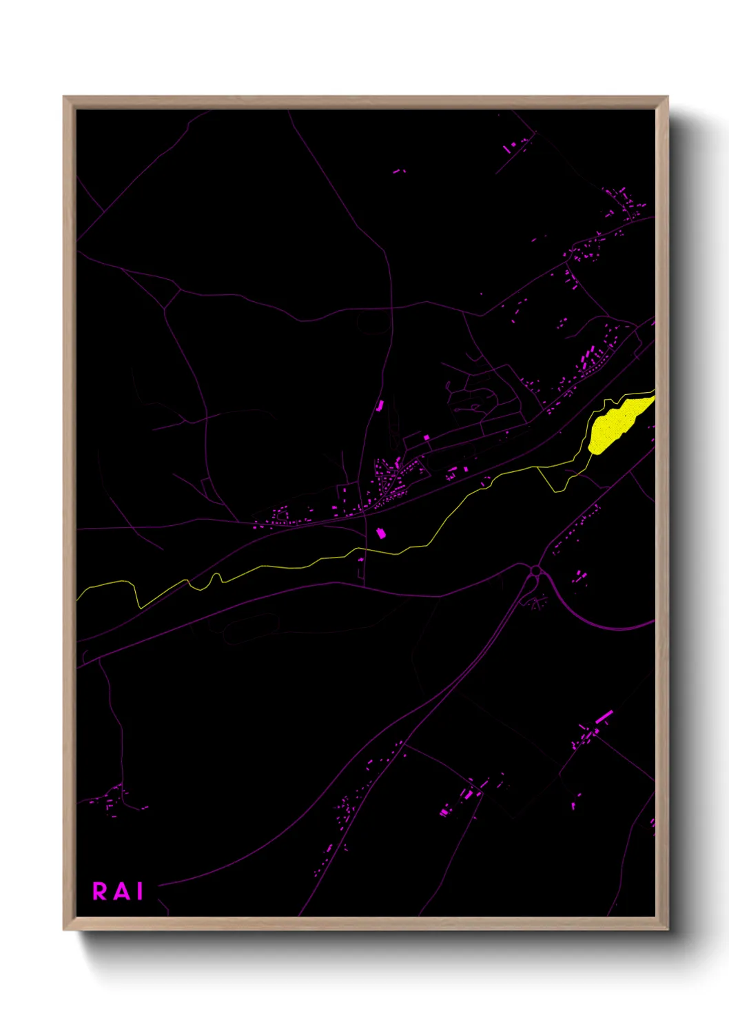 Une affiche de carte sur Rai