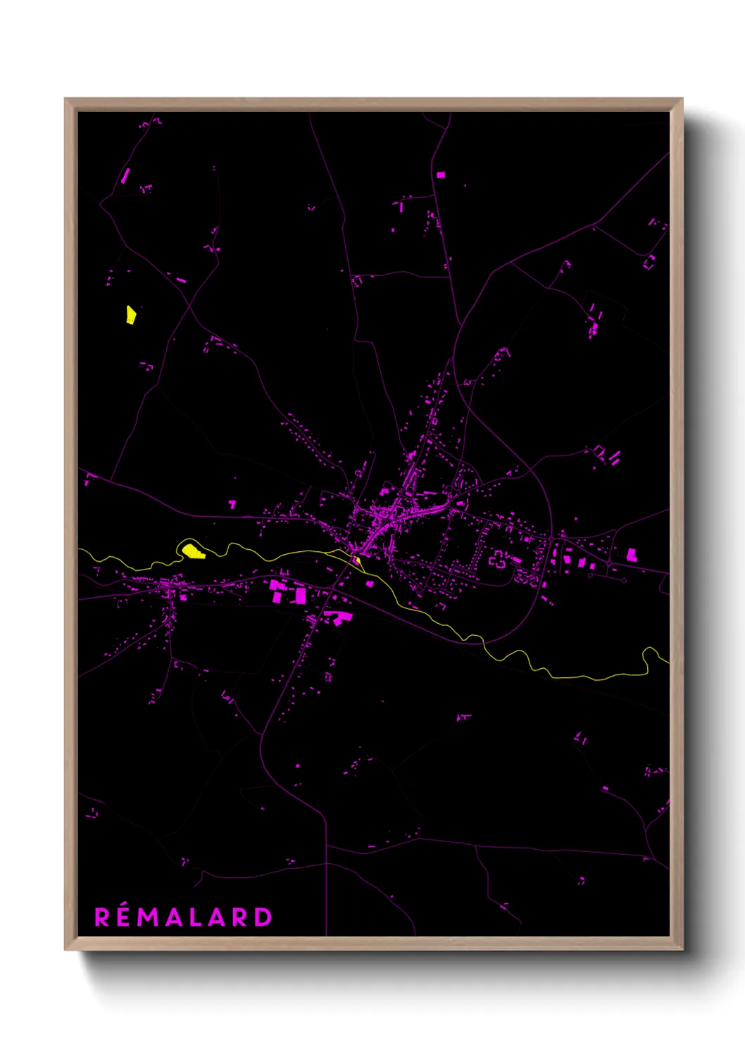Une affiche de carte sur Rémalard
