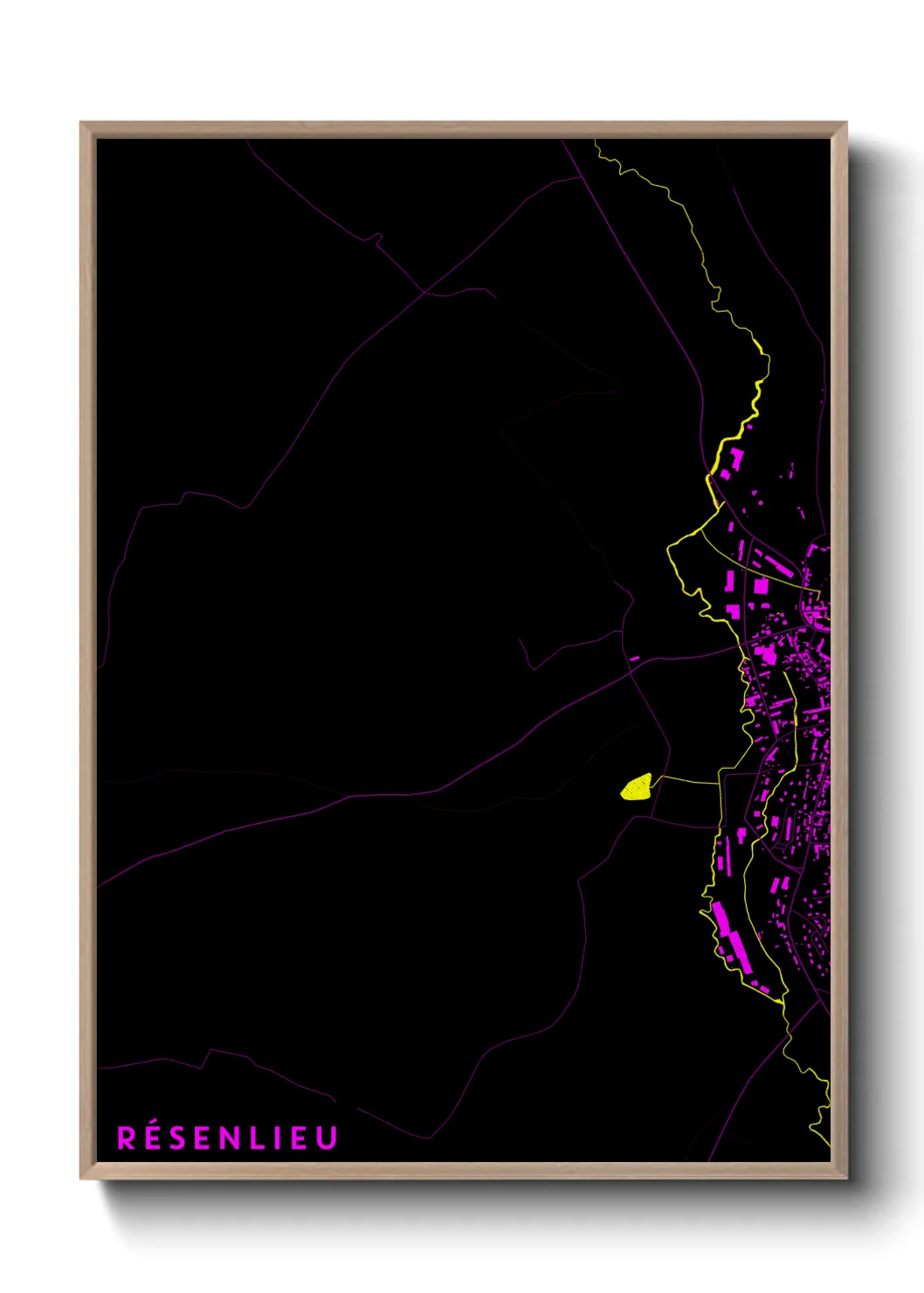 Une affiche de carte sur Résenlieu