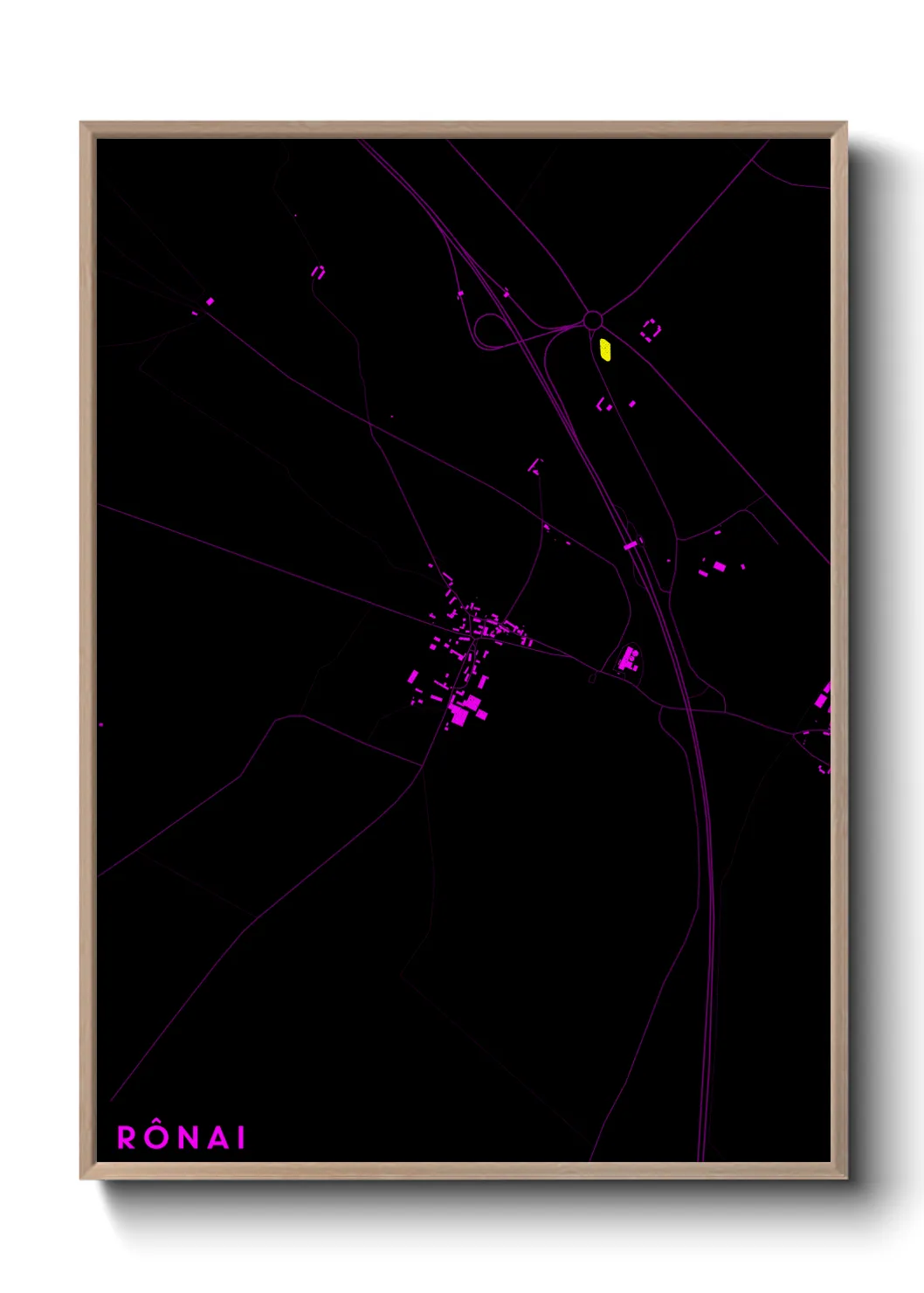 Une affiche de carte sur Rônai