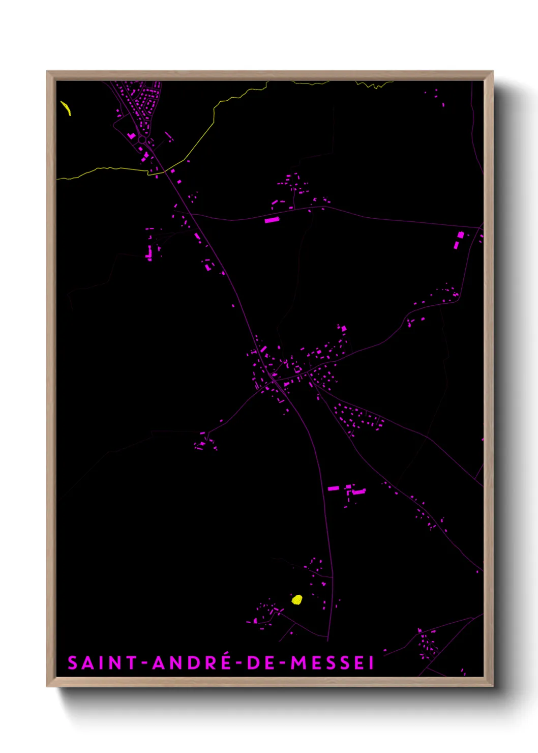 Une affiche de carte sur Saint-André-de-Messei