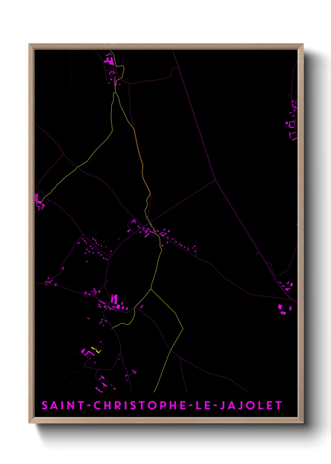 Une affiche de carte sur Saint-Christophe-le-Jajolet