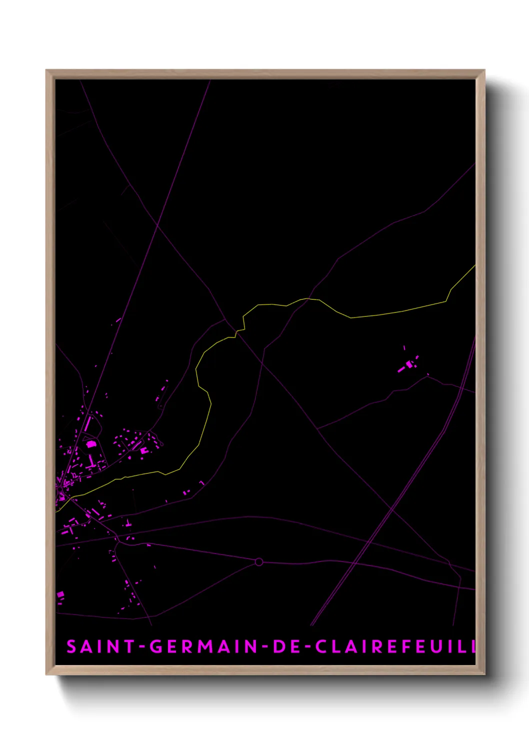 Un poster carteSaint-Germain-de-Clairefeuille