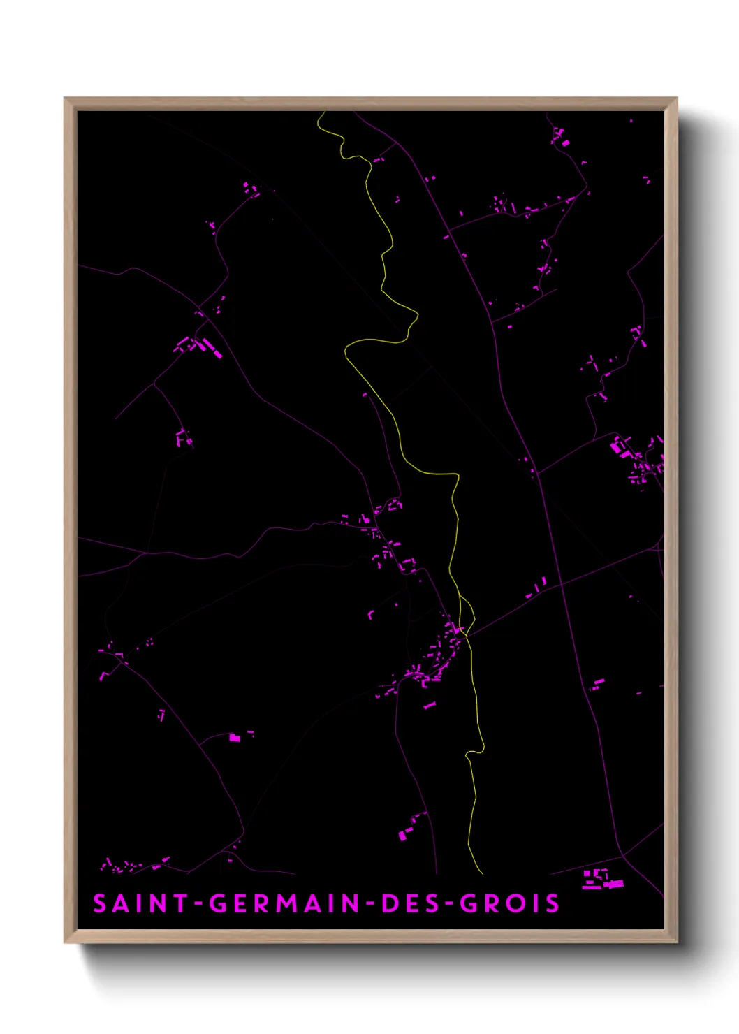 Une affiche de carte sur Saint-Germain-des-Grois