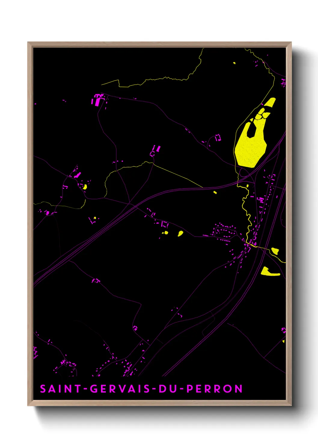 Une affiche de carte sur Saint-Gervais-du-Perron