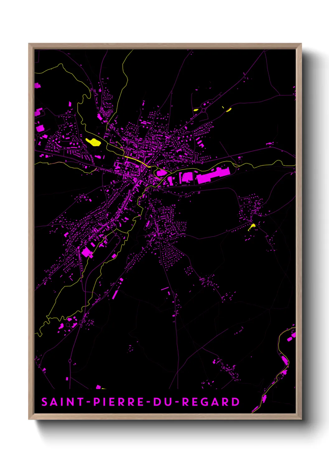 Une affiche de carte sur Saint-Pierre-du-Regard