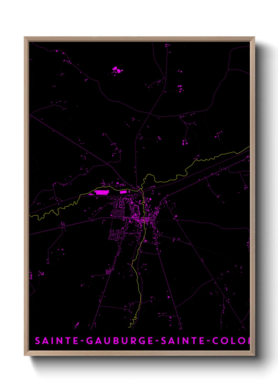 Un poster carteSainte-Gauburge-Sainte-Colombe