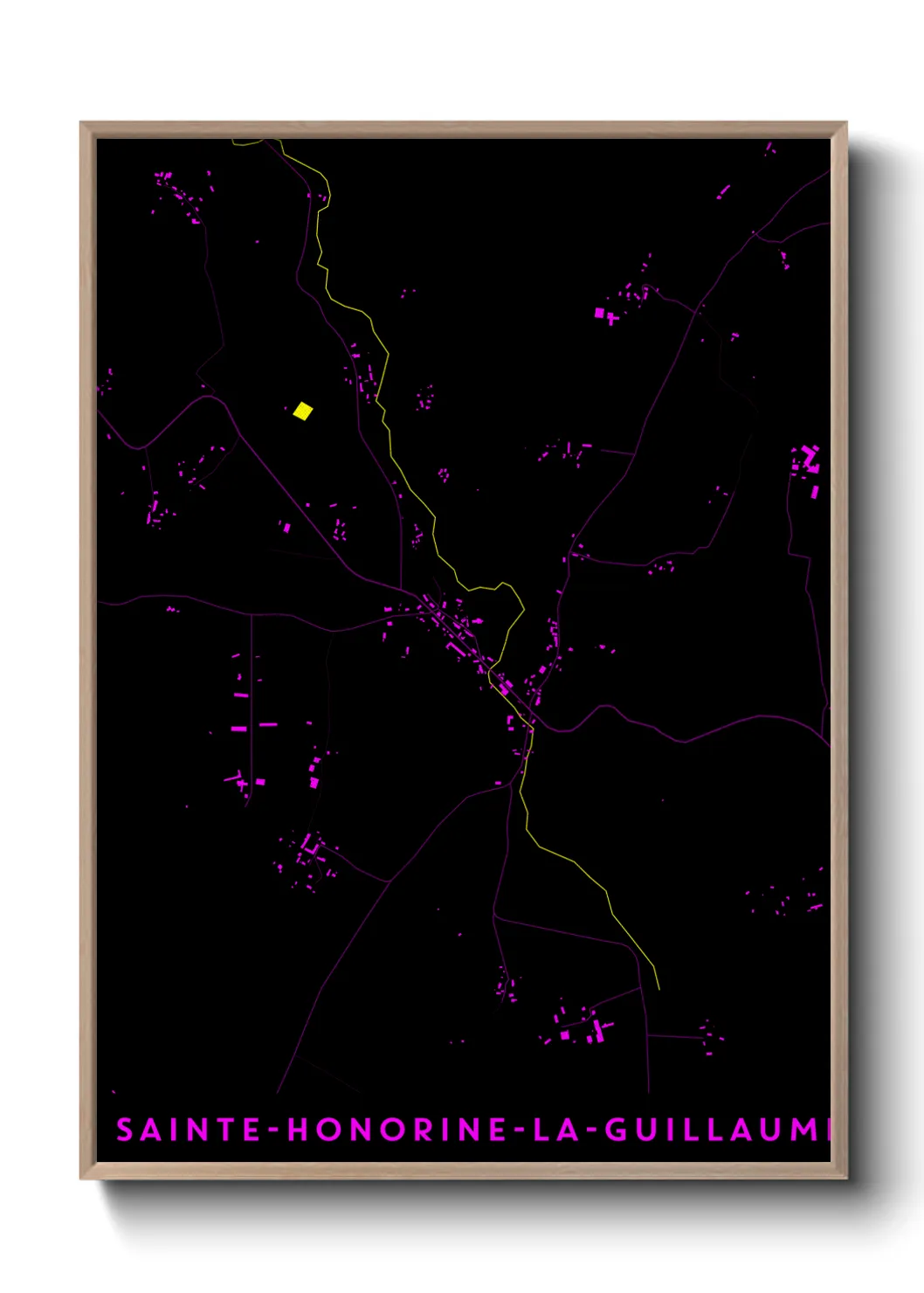 Une affiche de carte sur Sainte-Honorine-la-Guillaume