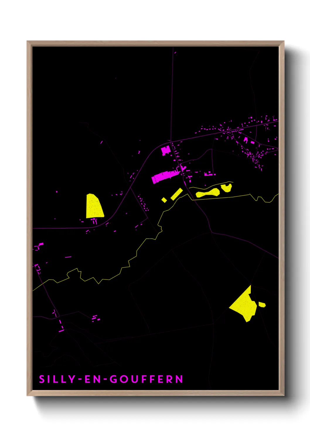 Une affiche de carte sur Silly-en-Gouffern