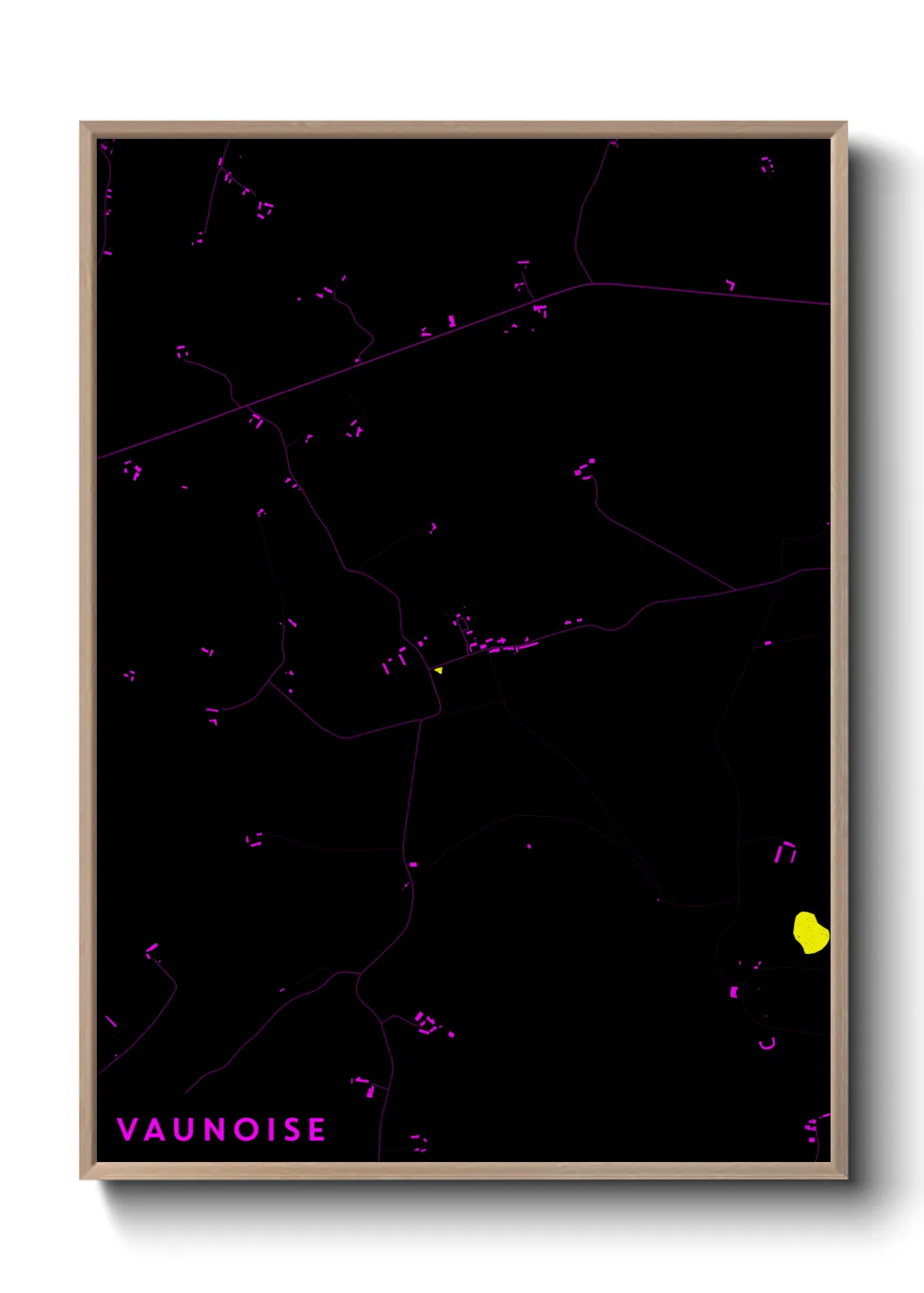 Une affiche de carte sur Vaunoise