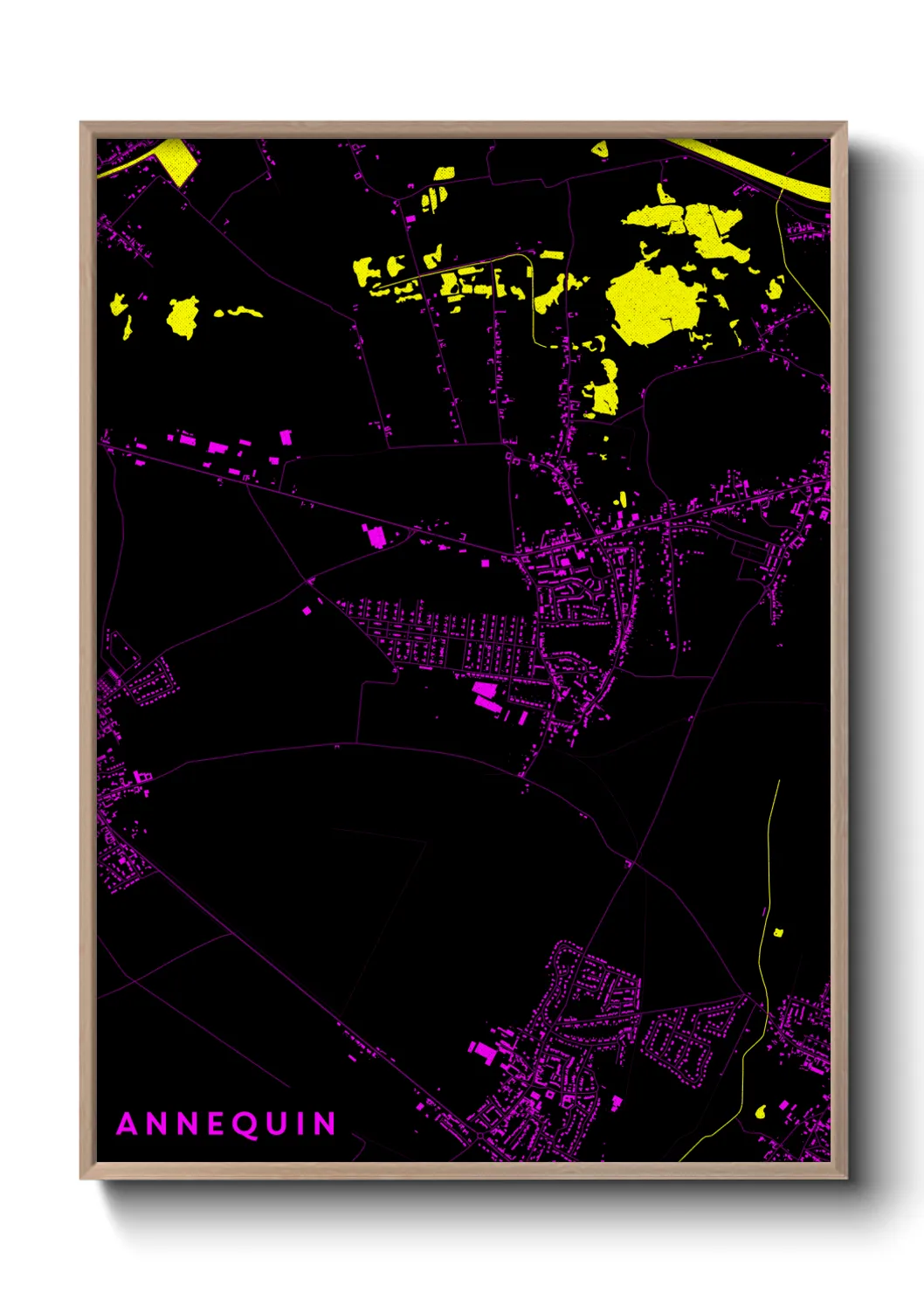 Une affiche de carte sur Annequin