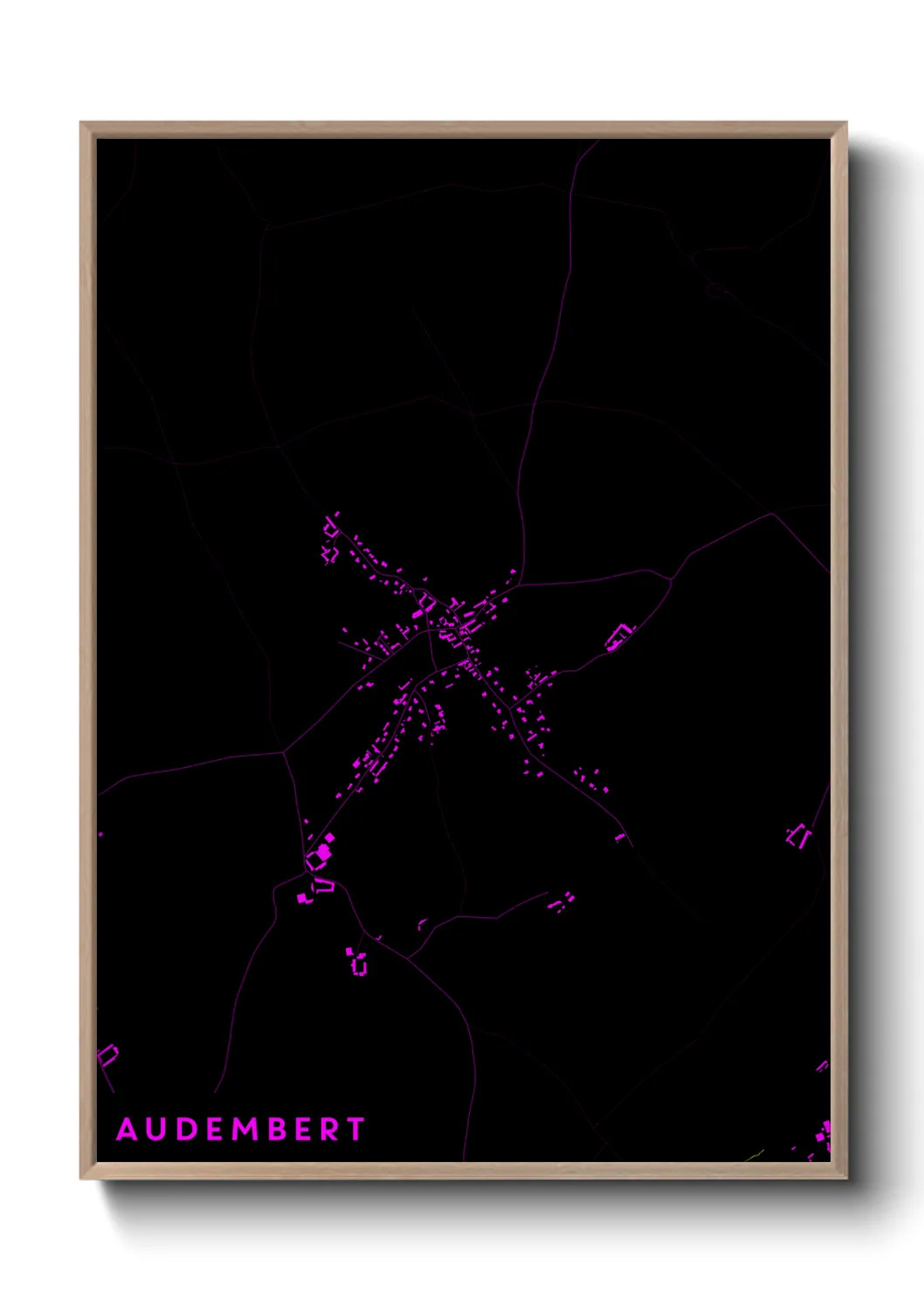Une affiche de carte sur Audembert