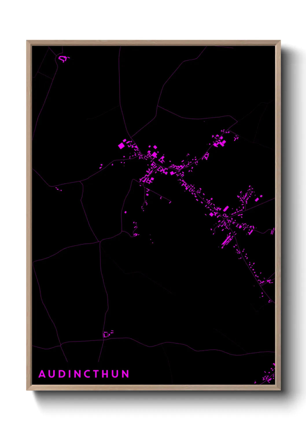 Une affiche de carte sur Audincthun