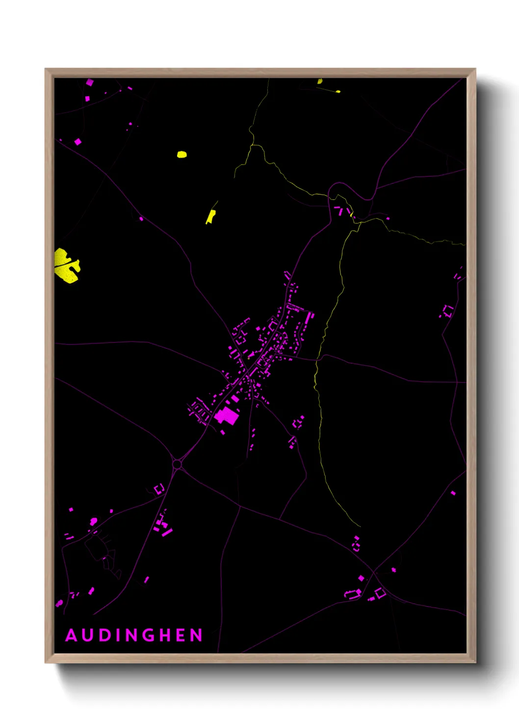 Une affiche de carte sur Audinghen