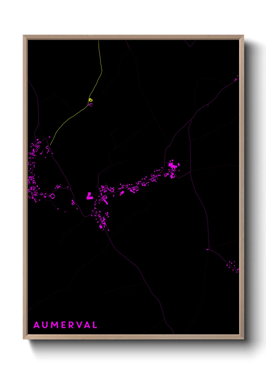 Une affiche de carte sur Aumerval