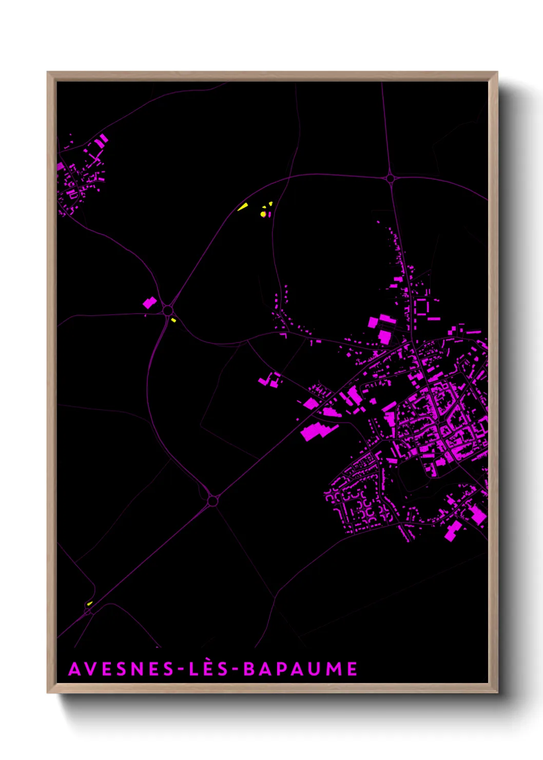 Une affiche de carte sur Avesnes-lès-Bapaume