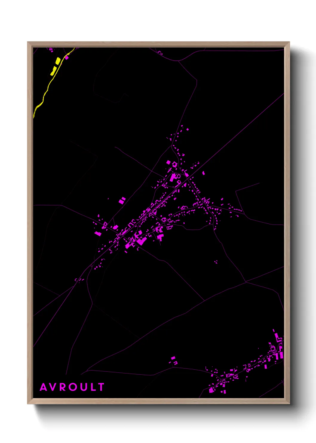 Une affiche de carte sur Avroult