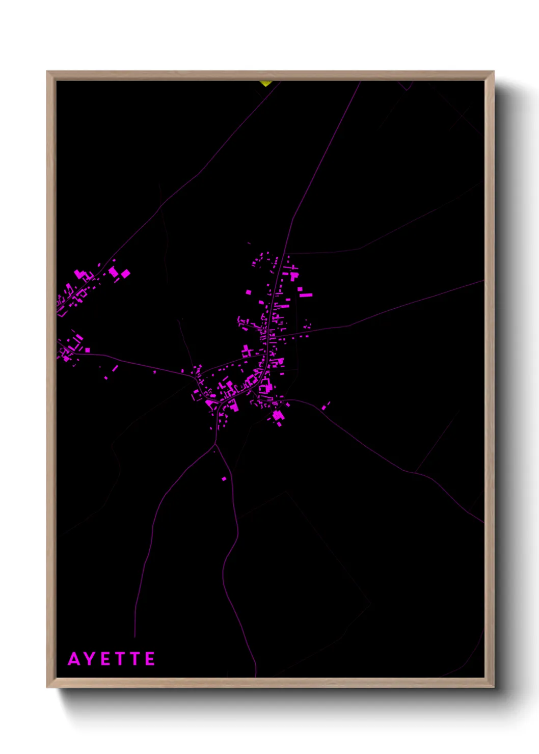 Une affiche de carte sur Ayette