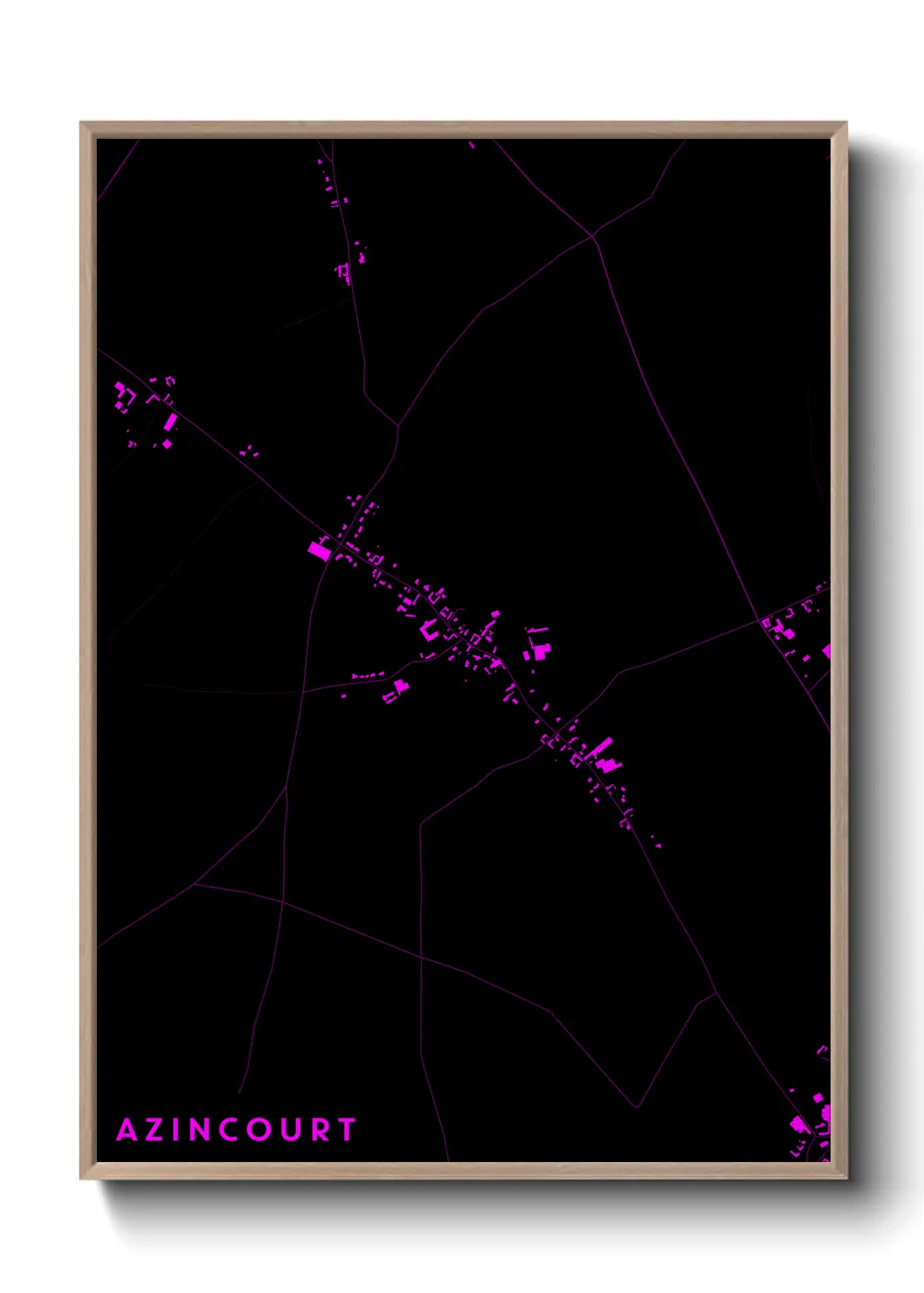 Une affiche de carte sur Azincourt