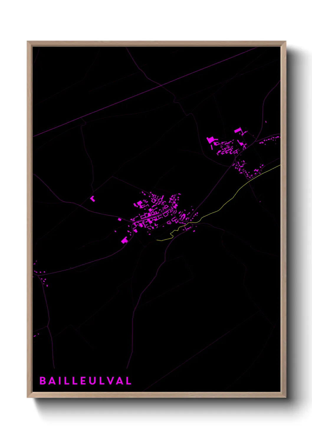 Une affiche de carte sur Bailleulval