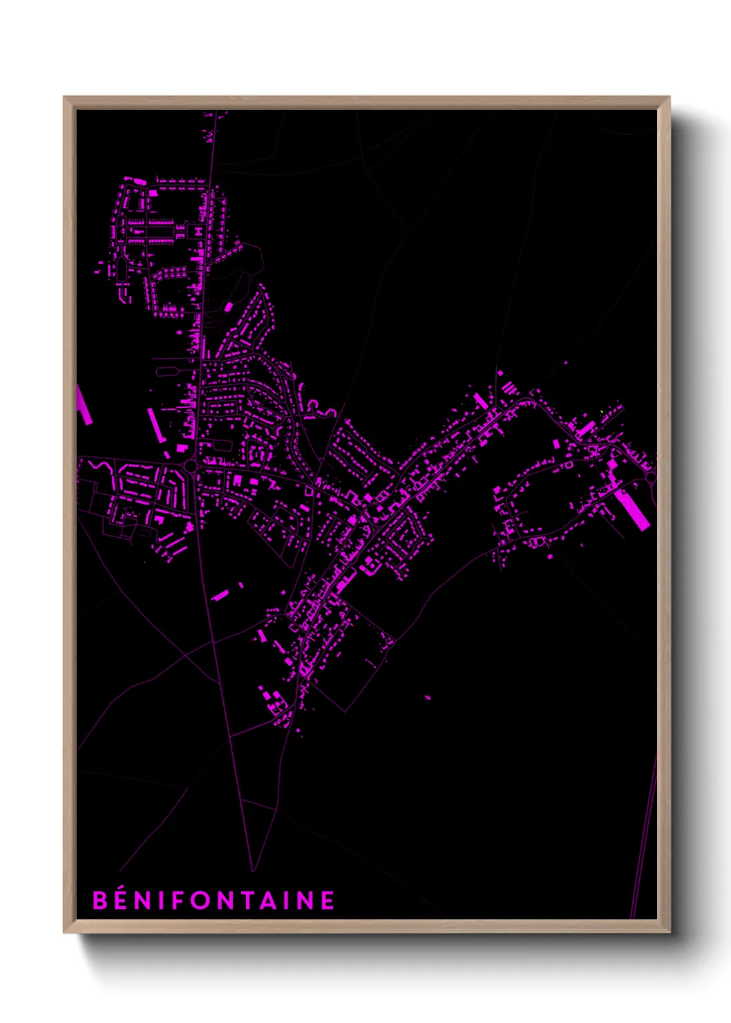 Une affiche de carte sur Bénifontaine