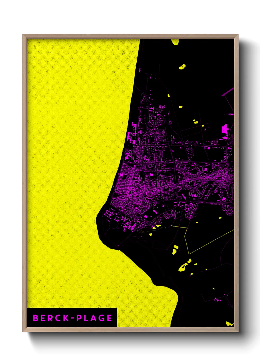 Une affiche de carte sur Berck-Plage