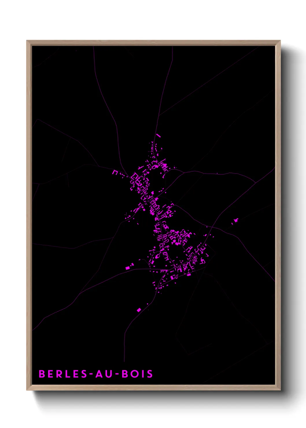 Une affiche de carte sur Berles-au-Bois