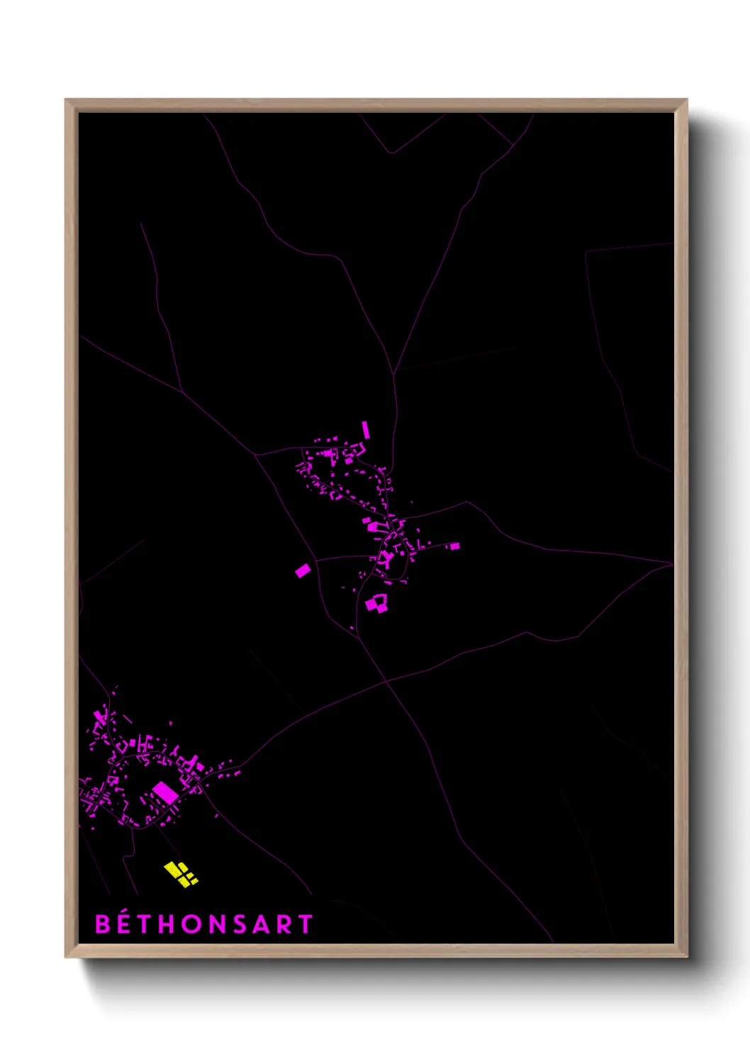Une affiche de carte sur Béthonsart