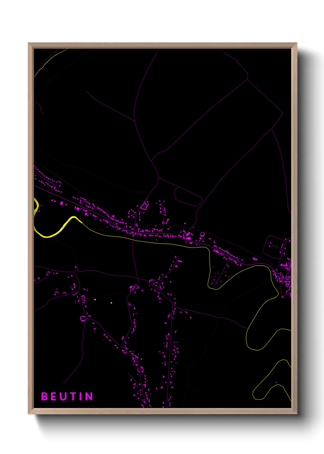 Une affiche de carte sur Beutin