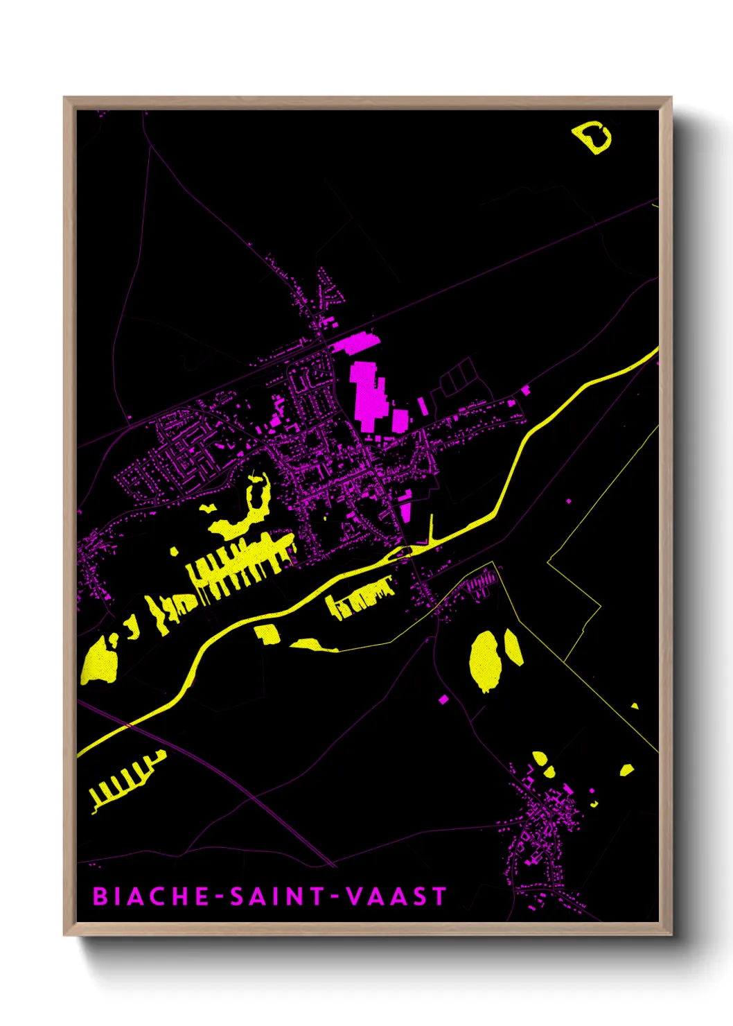 Une affiche de carte sur Biache-Saint-Vaast