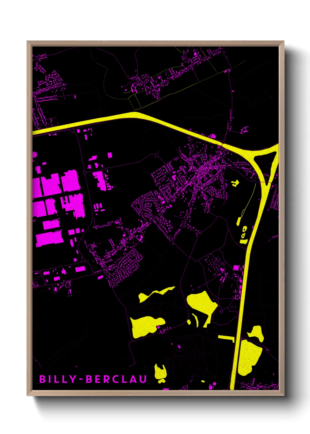 Une affiche de carte sur Billy-Berclau