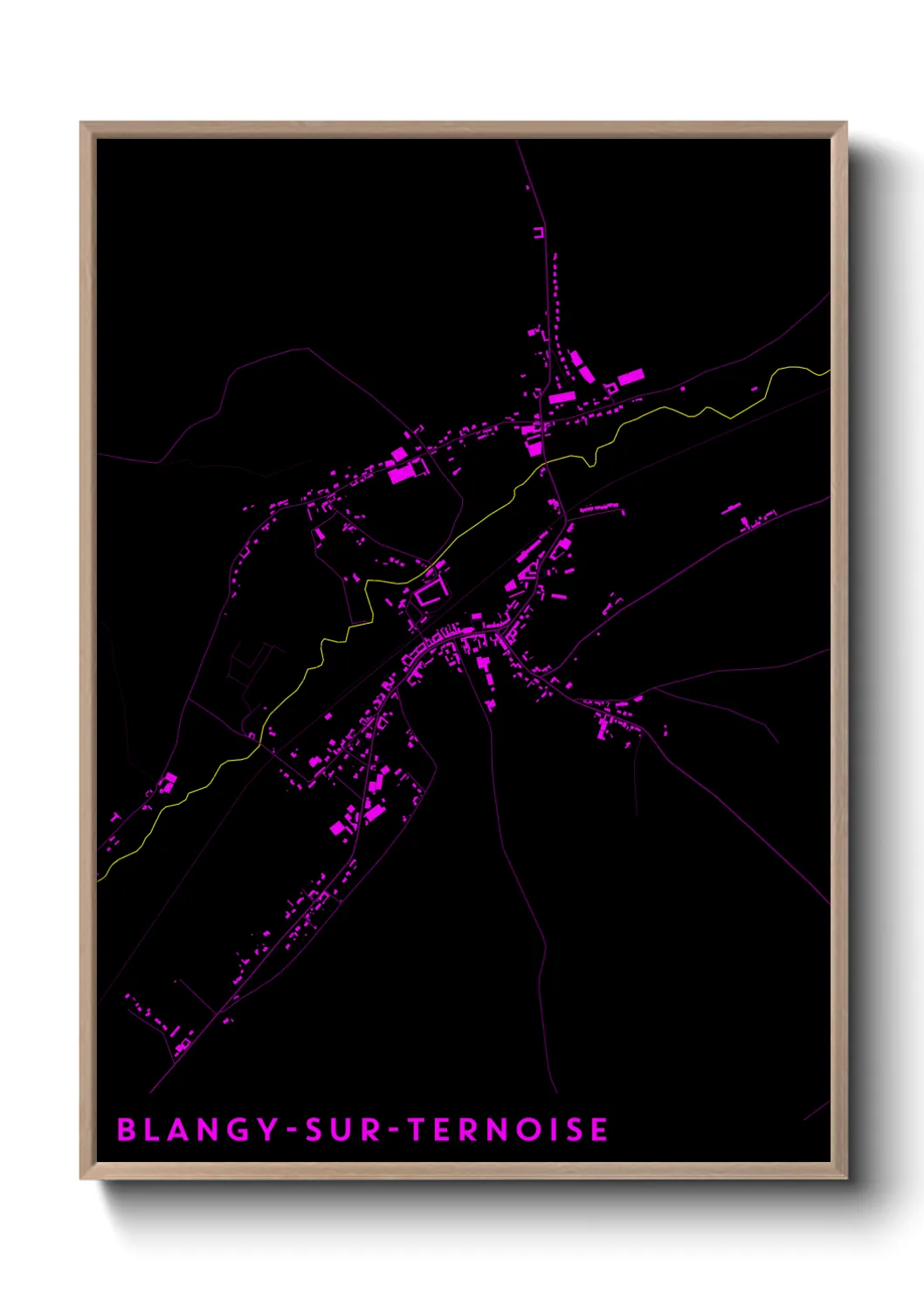 Une affiche de carte sur Blangy-sur-Ternoise