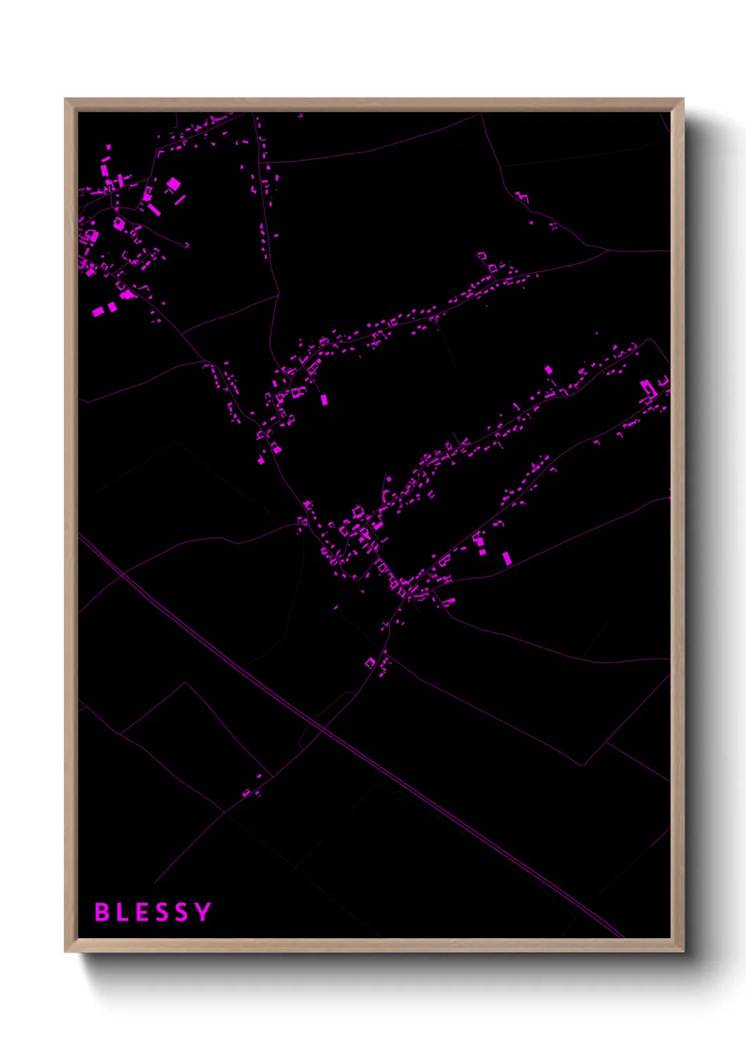 Une affiche de carte sur Blessy