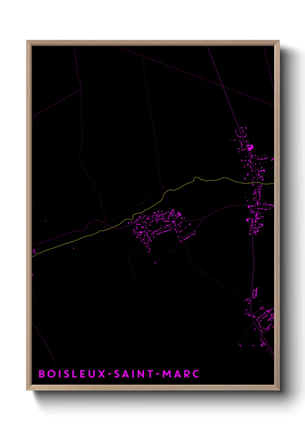 Une affiche de carte sur Boisleux-Saint-Marc