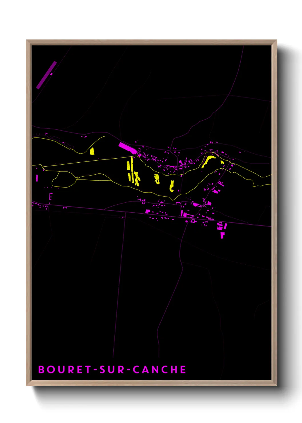 Une affiche de carte sur Bouret-sur-Canche